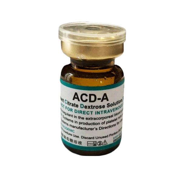 تصویری از ویال ماده ضد انعقاد خون پی آر پی ACD-A